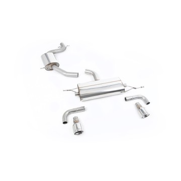 VW Golf GTi Mk6 - Resonated (quieter) Cat-Back Exhaust System with Dual Polished Trims