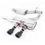 VW Golf R Mk6 - Resonated (Quieter) Cat-Back Exhaust System with Cerakote Black Trims