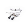 VW Golf R Mk6 - Resonated (Quieter) Cat-Back Exhaust System with Cerakote Black Trims