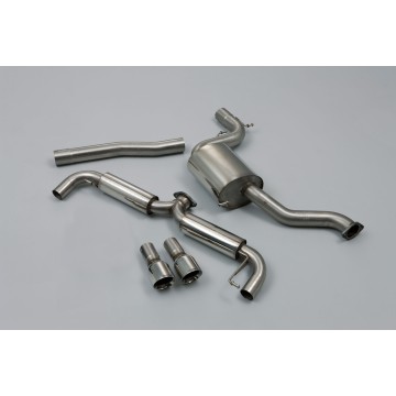 VW Golf GTi Mk6 - Part Resonated Cat-Back Race Exhaust System with Dual GT100 Trims