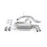 Audi A3/Seat Cupra + Leon/VW Golf MK5 GTI 2.0T - Non-Resonated (Louder) Cat-Back Exhaust System with Polished Trims with Twin Polished Trims