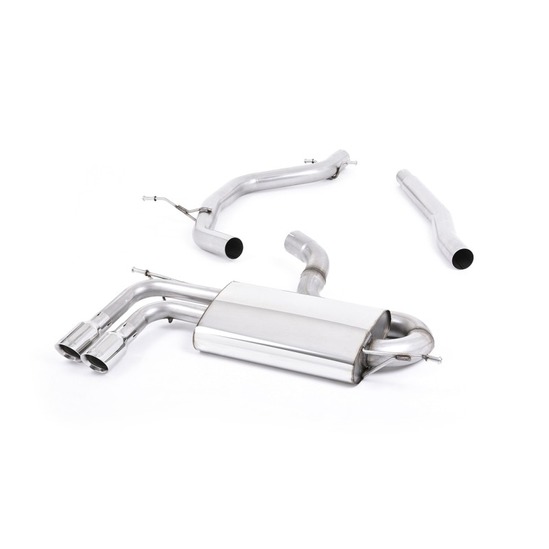 Audi A3 1.8 TSI - Non-Resonated (Louder) Cat-Back Exhaust System with Polished Trims