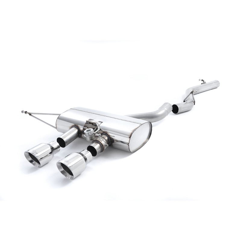 VW Golf R Mk6 - Non-Resonated (Louder) Cat-Back Exhaust System with Polished Trims