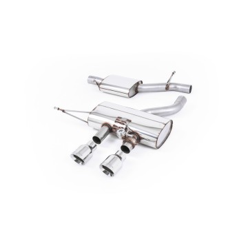VW Golf R Mk6 - Resonated (Quieter) Cat-Back Exhaust System with Polished Trims