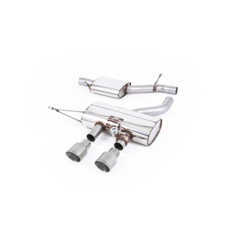 VW Golf R Mk6 - Resonated (Quieter) Cat-Back Exhaust System with Titanium Trims