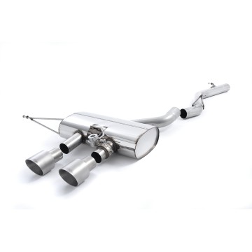 VW Golf R Mk6 - Non-Resonated (Louder) Cat-Back Exhaust System with Titanium Trims