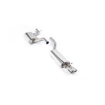 VW Jetta MK5 GLI 2.0T FSI - Resonated (Quieter) Cat-Back Exhaust System with Twin JET Trims