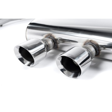 VW Golf GTi Mk5 - Non-Resonated (Louder) Cat-Back Exhaust System with GT100 Trims (For R32 Valance)