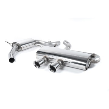 VW Golf GTi Mk5 - Resonated (Quieter) Cat-Back Exhaust System with Dual GT100 Trims (For R32 Valance)