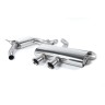VW Golf GTi Mk5 - Resonated (Quieter) Cat-Back Exhaust System with Dual GT100 Trims (For R32 Valance)