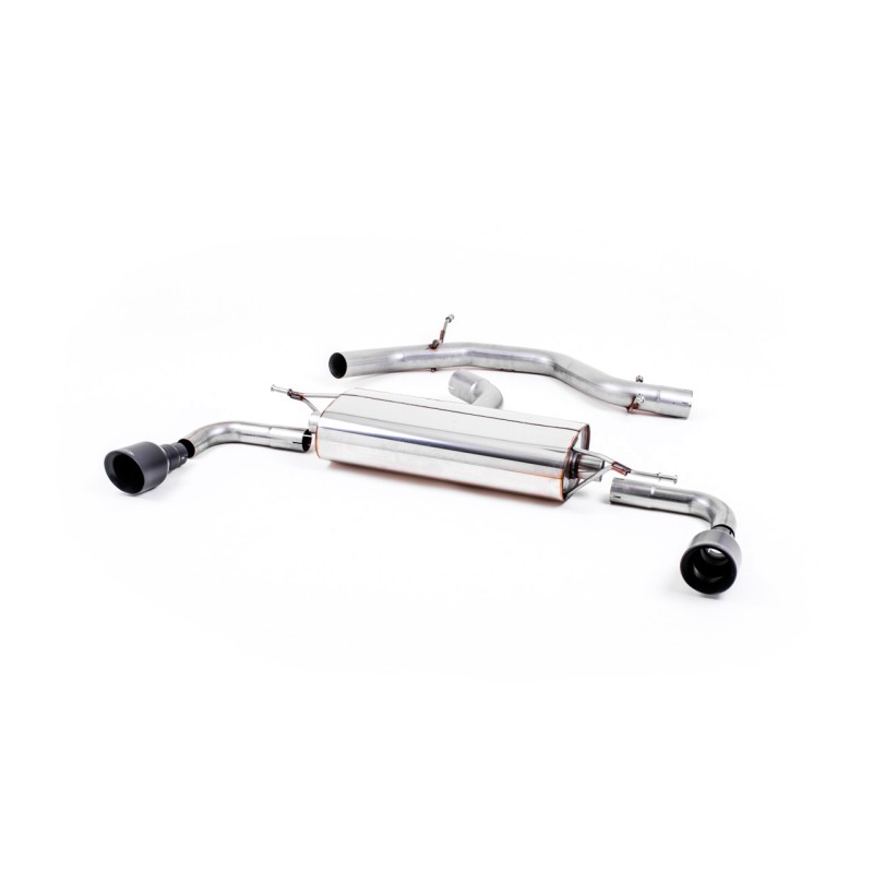 VW Golf GTi Mk6 - Non-Resonated (Louder) Cat-Back Exhaust System with Black GT100 Trims