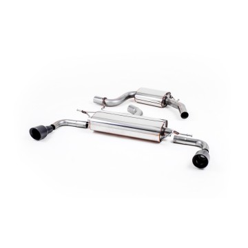 VW Golf GTi Mk6 - Resonated (Quieter) Cat-Back Exhaust System with Black GT100 Trims