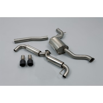 VW Golf GTi Mk6 - Part Resonated Cat-Back Race Exhaust System with Matt Black Trims