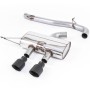 VW Golf R Mk6 - Non-Resonated (Quieter) Cat-Back Race Exhaust System with Cerakote Black Tips