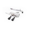 VW Golf R Mk6 - Non-Resonated (Quieter) Cat-Back Race Exhaust System with Cerakote Black Tips