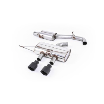 VW Golf R Mk6 - Resonated (Quieter) Cat-Back Race Exhaust System with Cerakote Black Tips