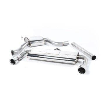 VW Golf GTI Mk7 Resonated (Quieter) Cat-Back Exhaust System with Polished Tips