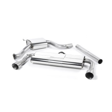VW Golf GTI Mk7 Resonated (Quieter) Cat-Back Exhaust System with Titanium Tips