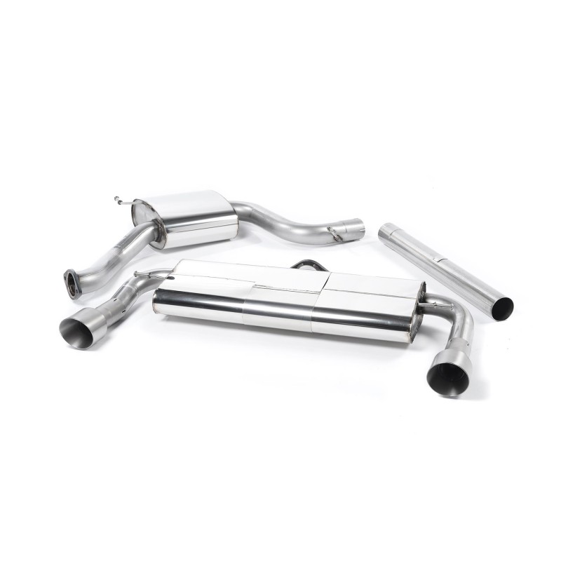 VW Golf GTI Mk7 Resonated (Quieter) Cat-Back Exhaust System with Titanium Tips