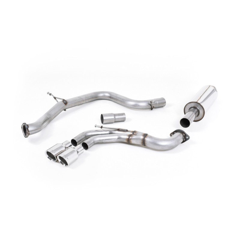 VW Golf GTI Mk7 - Resonated (Quieter) Cat-Back Exhaust System with Polished Tips