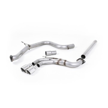 VW Golf GTD Mk7 - Non-Resonated (Louder) Cat-Back Exhaust System with Polished Tips