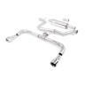 VW Golf GTD Mk7 - Resonated (Quieter) Cat-Back Exhaust System with Dual GT100 Tips (GTI Style)