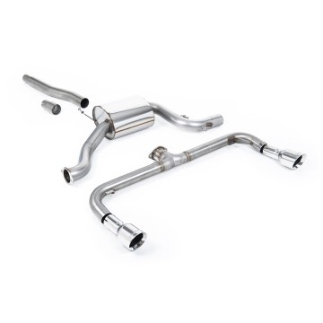 VW Scirocco GT 2.0 TSI 200ps - Non-Resonated (Louder) Cat-Back Exhaust System with Polished GT100 Tips (For Scirocco R Valance)