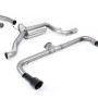 VW Scirocco GT 2.0 TSI 200ps - Non-Resonated (Louder) Cat-Back Exhaust System with Matt Black GT100B Tips (For Scirocco R Valance)