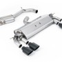 VW Golf R MK7 2.0 TSI (76.2mm systems) - Resonated (Quieter) Cat-Back Exhaust System with Cerakote Black Oval Tips