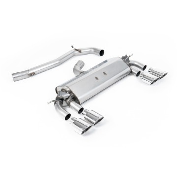 VW Golf R MK7 2.0 TSI (76.2mm systems) - Non-Resonated (Louder) Cat-Back Exhaust System with Polished Oval Tips