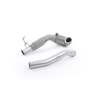 Stainless Steel Cast Large Bore Downpipe with Hi-Flow Sports Catalyst (For Milltek Race Cat-Back) (Seat/VW)