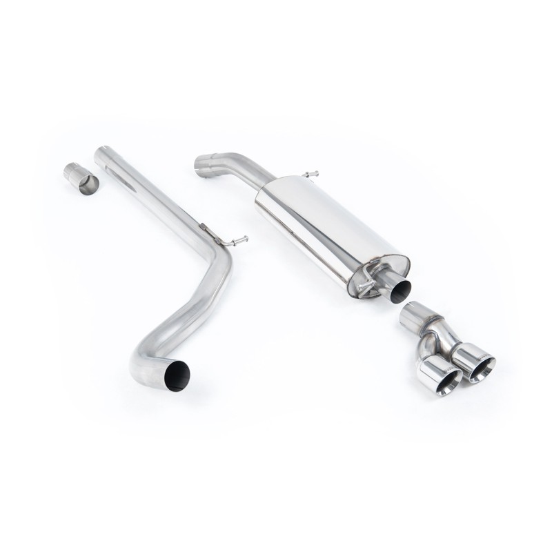 VW Polo R WRC - Non-Resonated (Louder) Cat-Back Exhaust System with Twin GT80 Trims