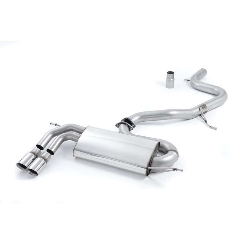 Audi A3/Golf GTI MK5 2.0T - Non-Resonated (Louder) Cat-Back Exhaust System with Smaller Volume Rear Silencer & Polished Trims