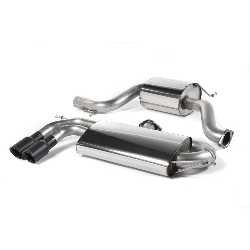 VW Golf Mk5 GTi 2.0T - Resonated (Quieter) Cat-Back Race Exhaust System with Cerakote Black Tips