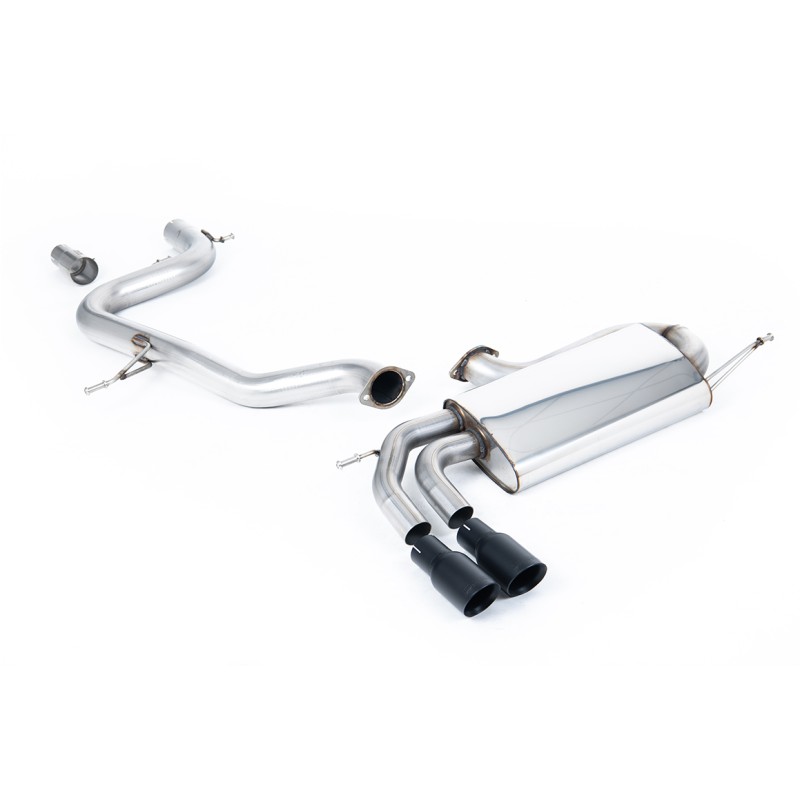VW Golf Mk5 GTi 2.0T - Non-Resonated (Louder) Cat-Back Race Exhaust System with Cerakote Black Tips