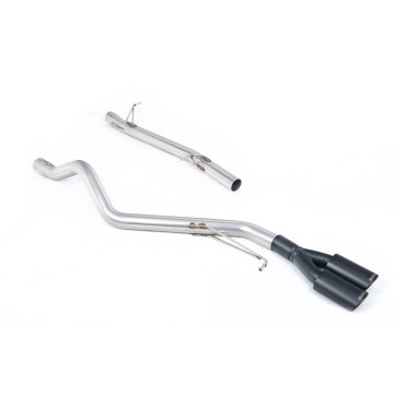 VW T5/T6 SWB - Non-Resonated (Louder) DPF-Back Exhaust System with Twin Black oval Outlets