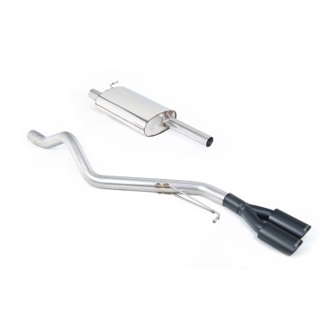 VW T5/T6 SWB - Resonated (Quieter) DPF-Back Exhaust System with Twin Black Oval Outlets