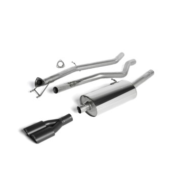 VW Amarok 2.0 BiTDI 163/180 - Cat-Back Exhaust System with Twin Black Oval Outlets