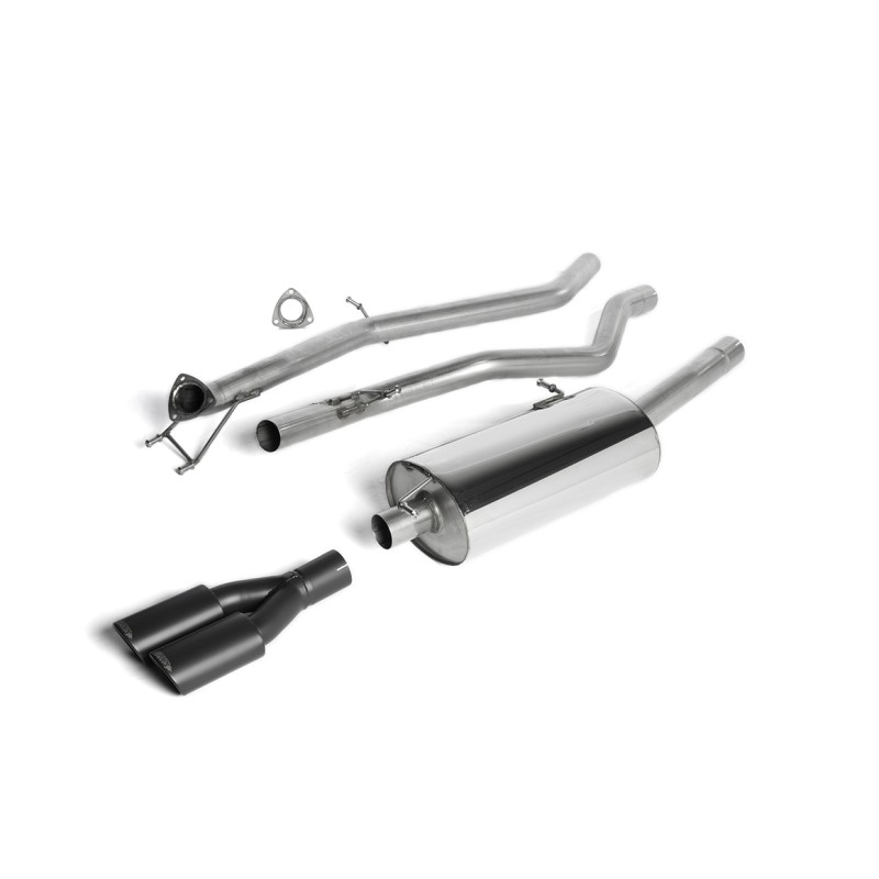 VW Amarok 2.0 BiTDI 163/180 - Cat-Back Exhaust System with Twin Black Oval Outlets