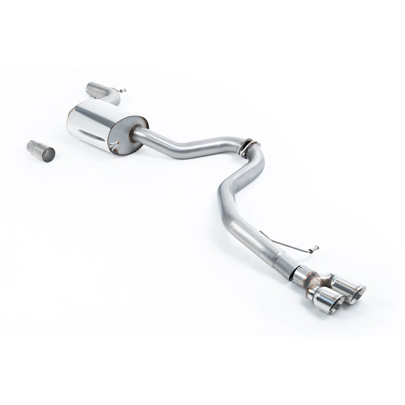 VW Jetta MK6 GLI 2.0T TSI - Resonated (Quieter) Cat-Back Exhaust System with Twin Polished Trims