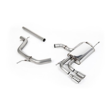 Seat Leon/Golf MK6 GT 2.0 TDI 140PS - Non-Resonated (Louder) Cat-Back Exhaust System with Twin JET Trims