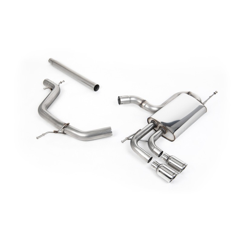 Seat Leon/Golf MK6 GT 2.0 TDI 140PS - Non-Resonated (Louder) Cat-Back Exhaust System with Twin JET Trims