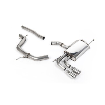 VW Golf Mk5 GT 2.0 TDI 170PS - Non-Resonated (Louder) Cat-Back Exhaust System with Twin Polished Trims