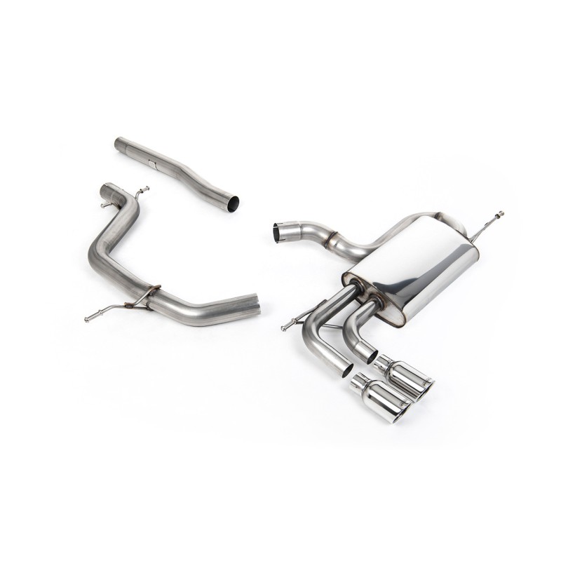 VW Golf Mk5 GT 2.0 TDI 170PS - Non-Resonated (Louder) Cat-Back Exhaust System with Twin Polished Trims