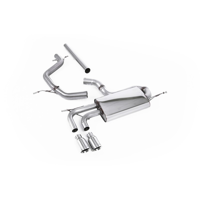 VW Golf Mk5 2.0 TDI 140PS - Non-Resonated (Louder) Cat-Back Exhaust System with Polished Tips (For GTI Valance)
