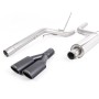 VW Caddy 2.0 TDI (non Maxi Models) - Resonated (Quieter) DPF-Back Exhaust System with Twin Black Velvet Oval Tips