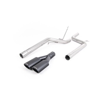 VW Caddy 2.0 TDI (non Maxi Models) - Non Resonated (Louder) DPF-Back Exhaust System with Twin Black Velvet Oval Tips