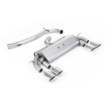 VW Golf R MK7 2.0 TSI (76.2mm systems) - Non-Resonated RACE (Louder) Cat-Back Exhaust System with Polished Oval Tips
