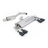 VW Golf R MK7 2.0 TSI (76.2mm systems) - Resonated RACE (Quieter) Cat-Back Exhaust System with Cerakote Black Oval Tips