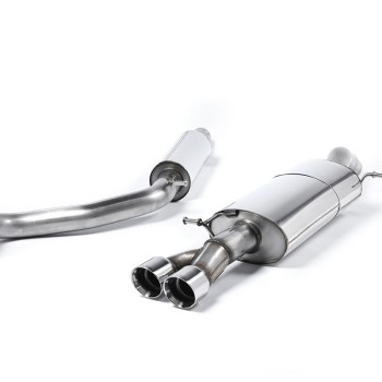 Resonated (Quieter) Cat-Back Exhaust System with Twin Polished Tips